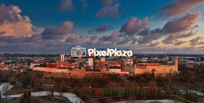 Sunset Serenity: Tallinn’s Old Town Aglow - Drone Photo Sunset Serenity: Tallinn’s Old Town Aglow - Drone Photo