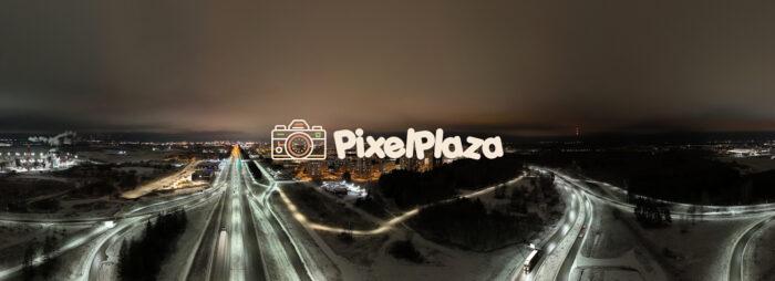 Midnight Trails: Tallinn's Highway Symphony - Drone Photo Midnight Trails: Tallinn's Highway Symphony - Drone Photo