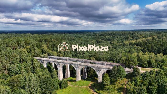 Majestic Bridges of Stańczyki: Architectural Wonders - Drone Photo Majestic Bridges of Stańczyki: Architectural Wonders - Drone Photo