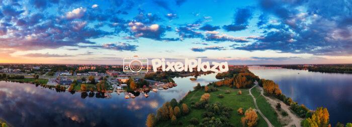 Golden Sunset Over Riga and the Daugava River