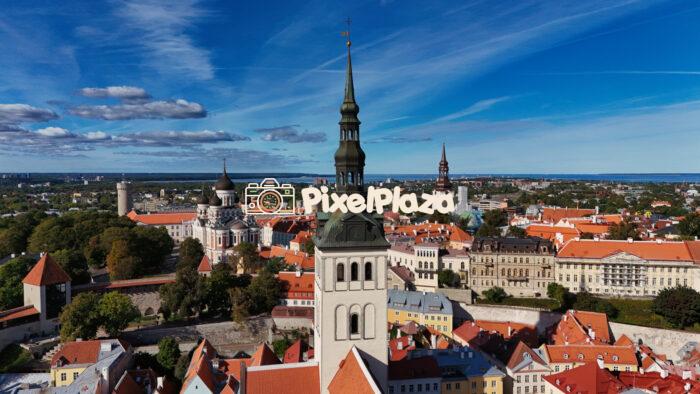 The Red Roofs And Blue Sky Of Tallinn's Old Town In Summer