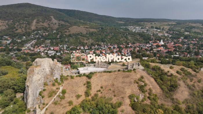Devin Castle on the Danube River in Slovakia, Drone View