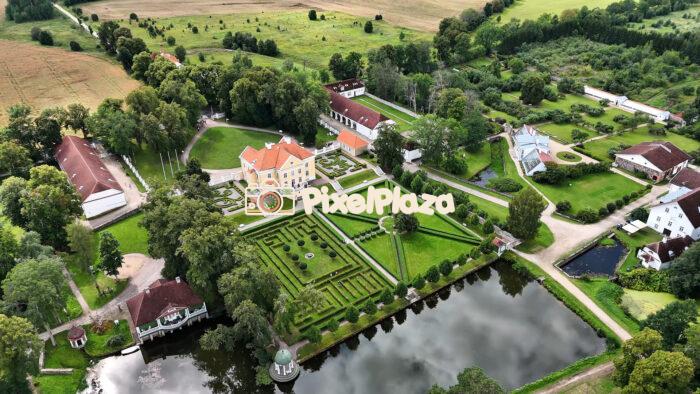 Drone View of Palmse Manor - Historic Estate & Scenic Landscapes - 4K Drone video