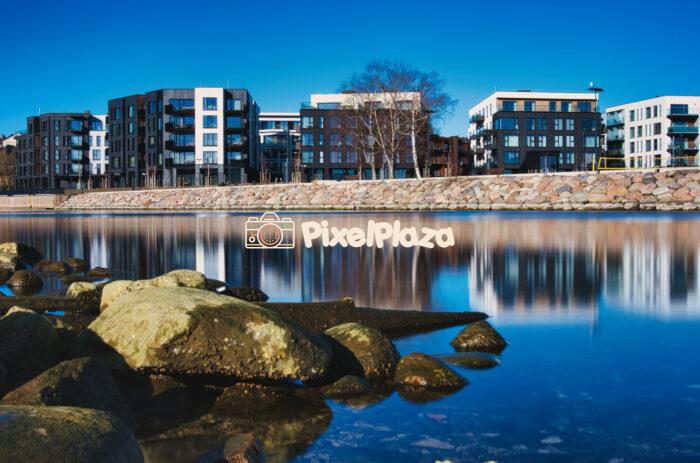 Modern Residential Buildings Along the Waterfront in Tallinn, Estonia