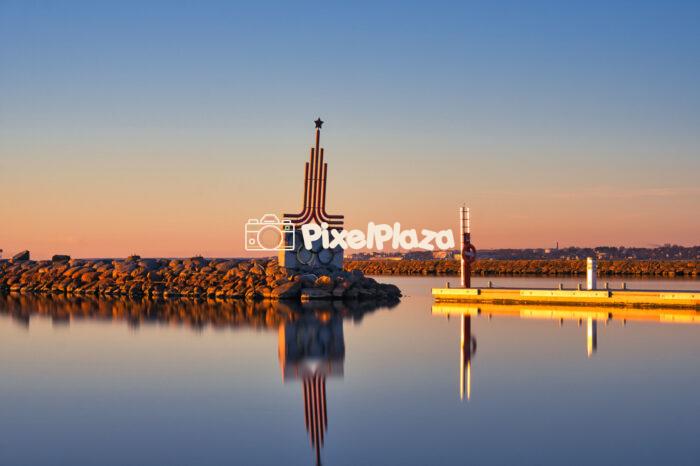 Olympic Monument in Tallinn, at a Golden Sunset