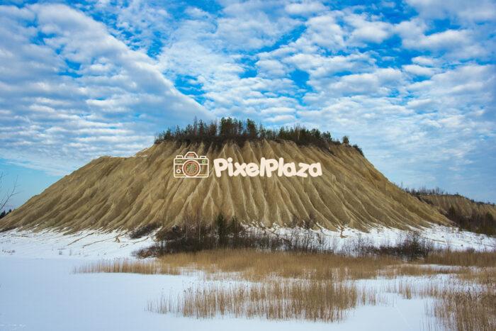 Rummu Quarry in Winter, Estonia