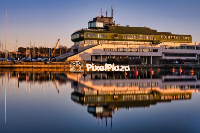 Tallinn Olympic Sailing Center Reflected in Calm Waters Tallinn Olympic Sailing Center Reflected in Calm Waters