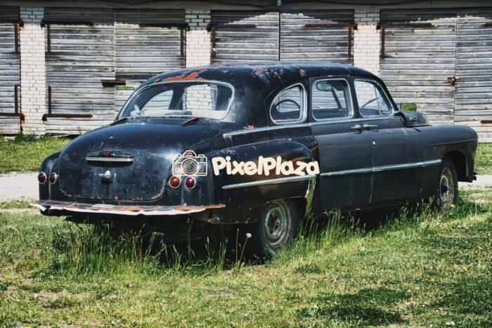 Abandoned Soviet-Era GAZ-12 ZIM Black Sedan