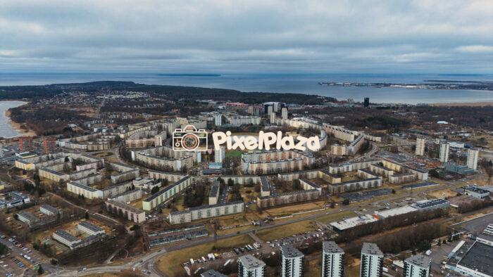 Drone View of Väike-Õismäe District in Tallinn