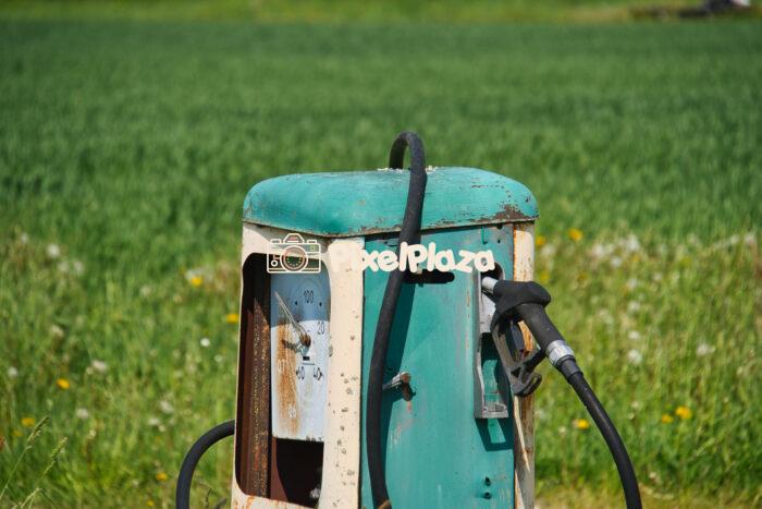 Vintage Gas Pump in a Rural Field Vintage Gas Pump in a Rural Field