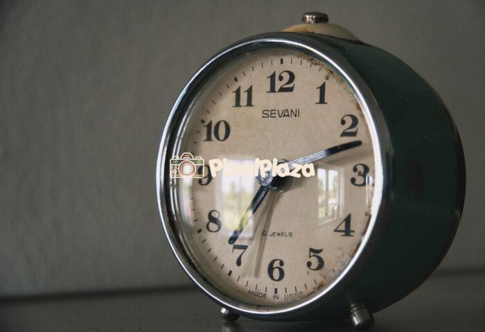 Vintage Soviet Alarm Clock with Reflections2 Vintage Soviet Alarm Clock with Reflections