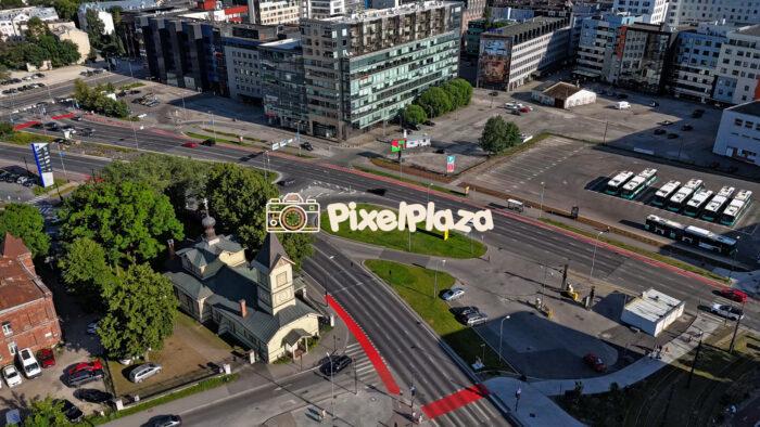 Aerial Hyperlapse of Busy Intersection and Urban Landscape in Tallinn, Estonia - Summer Day 2025