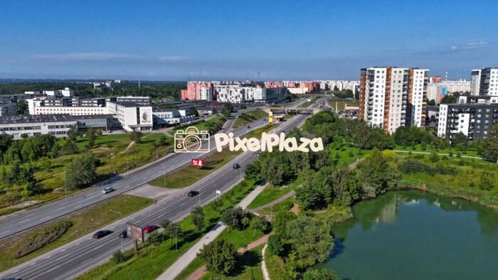 Aerial Hyperlapse of Laagna Road in Lasnamäe District - Tallinn, Estonia Summer 2025