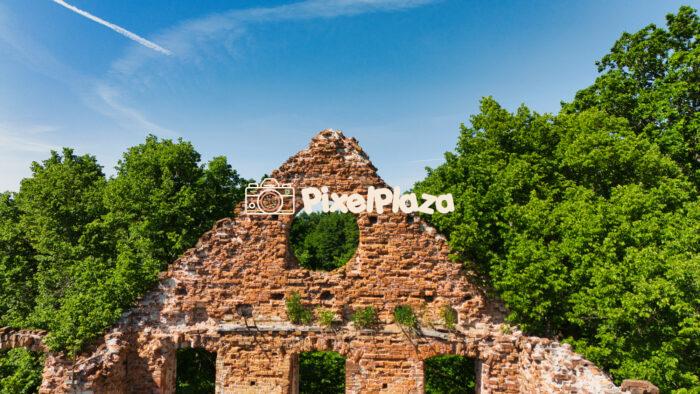 Ancient Brick Ruins of Zlēku Manor in Latvia - Historic Architecture Surrounded by Nature