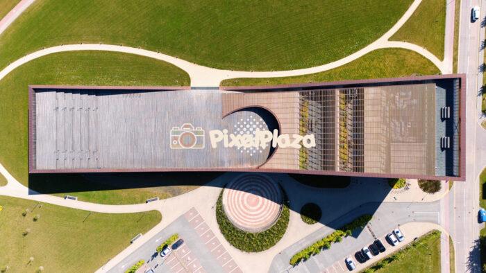 Contemporary Architecture in Latvia - Aerial View of VIZIUM Centre in Ventspils Contemporary Architecture in Latvia - Aerial View of VIZIUM Centre in Ventspils