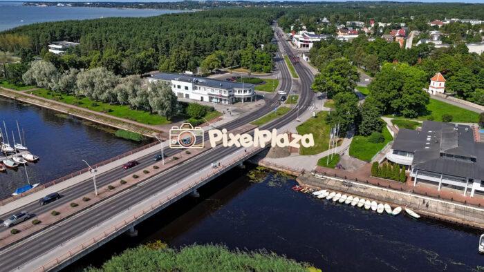 Hyperlapse Over Pirita Bridge in Tallinn, Estonia - Scenic Aerial Cityscape