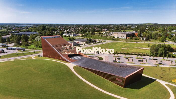 Modern VIZIUM Science and Innovation Centre in Ventspils, Latvia - Drone Panorama