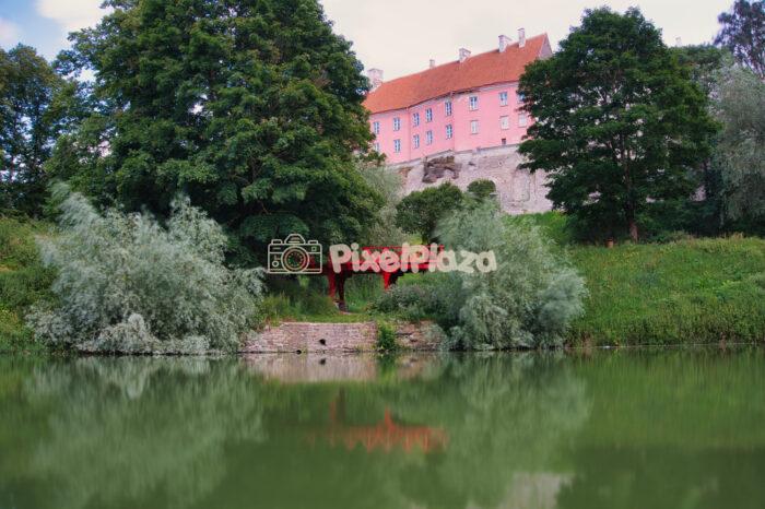 Serene View of Snell’s Pond and Toompea Castle in Tallinn, Estonia