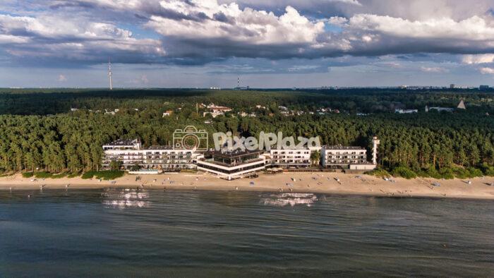 Aerial View of Pirita Beach House and Baltic Sea Shoreline in Tallinn, Estonia - Summer Evening2 Aerial View of Pirita Beach House and Baltic Sea Shoreline in Tallinn, Estonia - Summer Evening