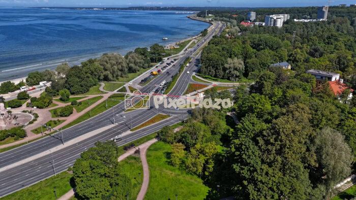 Drone Hyperlapse of Narva Road and Pirita Road Intersection in Summer – Tallinn, Estonia