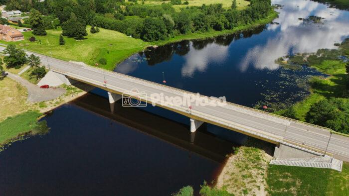 Drone View of Tori Bridge and Pärnu River - Pärnumaa, Estonia Summer Landscape2 Drone View of Tori Bridge and Pärnu River - Pärnumaa, Estonia Summer Landscape