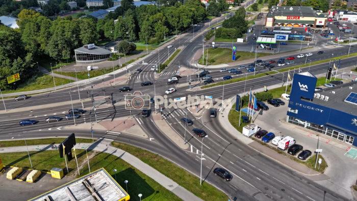 Hyperlapse of Busy Tallinn Intersection - Tondi Street & Tammsaare Road, Estonia
