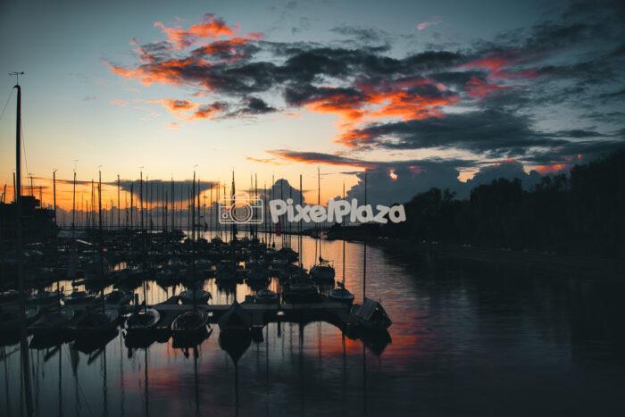 Sunset Over Pirita Marina in Tallinn, Estonia - Peaceful Baltic Seascape Sunset Over Pirita Marina in Tallinn, Estonia - Peaceful Baltic Seascape