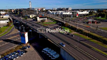 Drone Hyperlapse Video of Sikupilli Intersection in Summer - Tallinn, Estonia