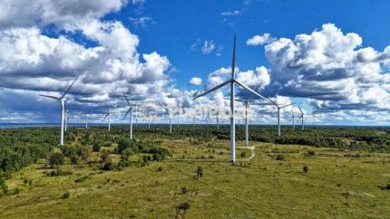 Summer Hyperlapse of Wind Turbines in Paldiski, Estonia - Renewable Energy Landscape