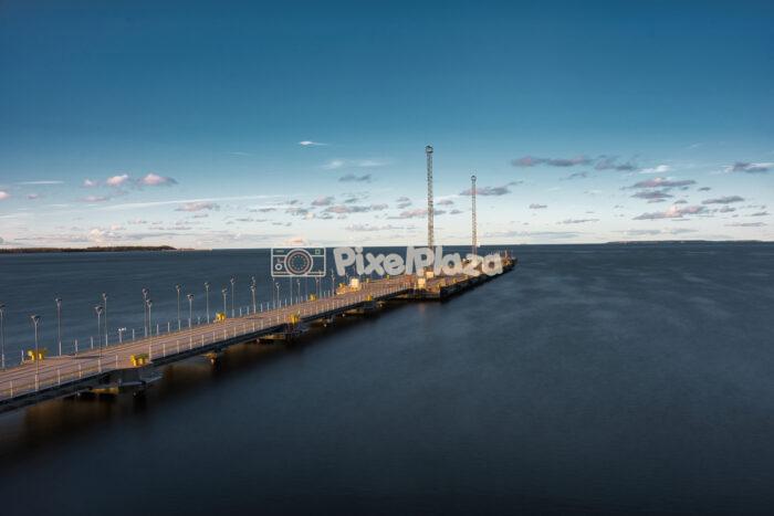 Long Exposure of the Modern Tallinn Cruise Terminal Pier and Baltic Sea Long Exposure of the Modern Tallinn Cruise Terminal Pier and Baltic Sea