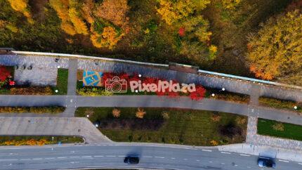 Autumn Aerial View of Reidi Road Walkway in Tallinn