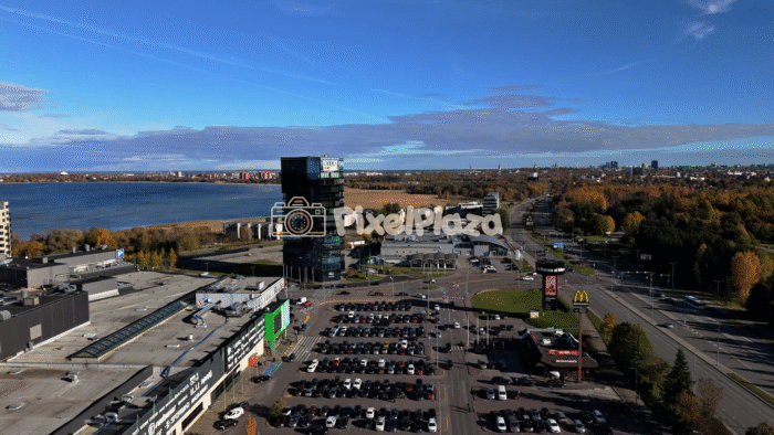 Autumn Aerial View of Rocca al Mare, Tallinn - 4K Drone Video