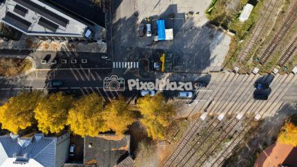 Autumn Aerial View of Telliskivi Streets, Tallinn - 4K Drone Video