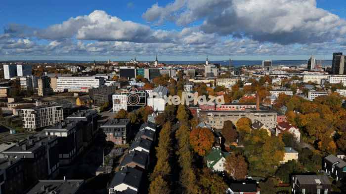 Autumn Aerial View of Veerenni District, Tallinn - 4K Drone Video