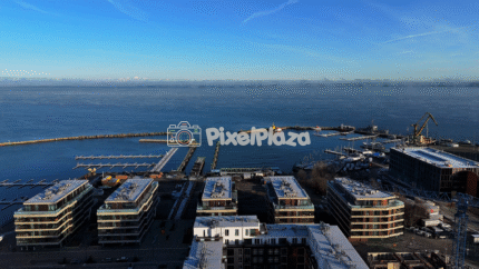 Foggy Morning Over Noblessneri Marina - Tallinn 4K Drone Video