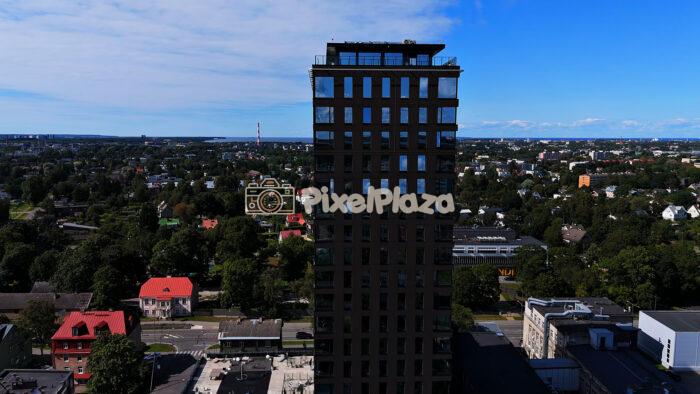 Modern High-Rise Tower in Tondi District, Tallinn, Estonia - Drone Cityscape View