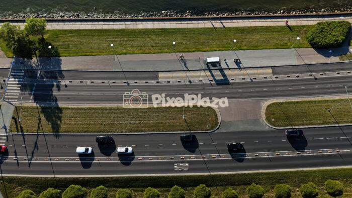 Pirita Road Aerial Traffic View - Tallinn 4K Drone Video