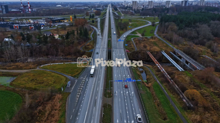 Tallinn Autumn Highway Hyperlapse Video - Dynamic Aerial Traffic Flow
