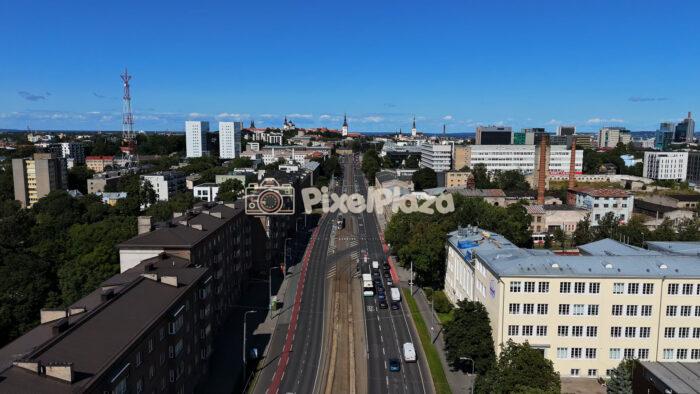Tallinn Cityscape Aerial View on a Clear Summer Day