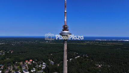 Tallinn TV Tower Aerial View - Estonia’s Iconic Landmark by the Baltic Sea