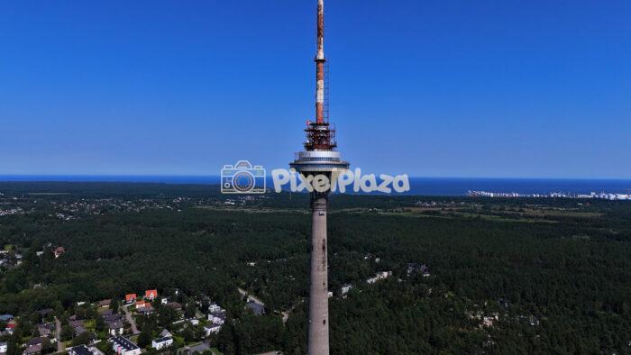 Tallinn TV Tower Aerial View - Estonia’s Iconic Landmark by the Baltic Sea