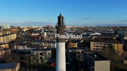 Tallinn Upper Lighthouse Aerial View - 4K Drone Video