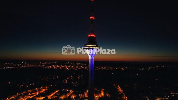 The Illuminated Tallinn TV Tower at Night - Estonia's Tallest Landmark The Illuminated Tallinn TV Tower at Night: Estonia's Tallest Landmark