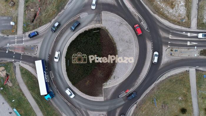 Aerial View of Keila Roundabout, Estonia - 4K Drone Video