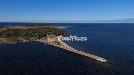 Aerial View of Paljassaare Peninsula and Lighthouse - 4K Drone Video