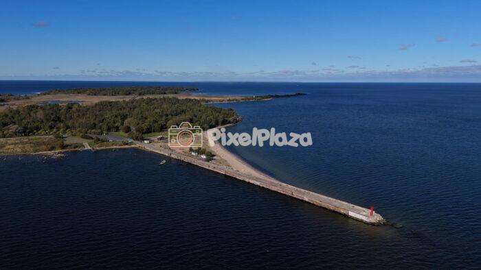 Aerial View of Paljassaare Peninsula and Lighthouse - 4K Drone Video