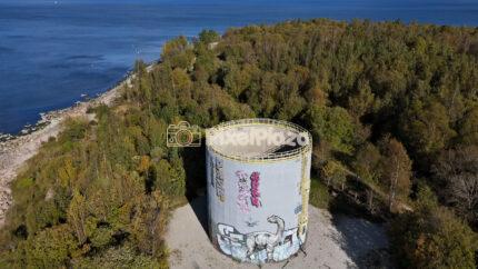 Aerial View of Water Tower in Paljassaare - 4K Drone Video