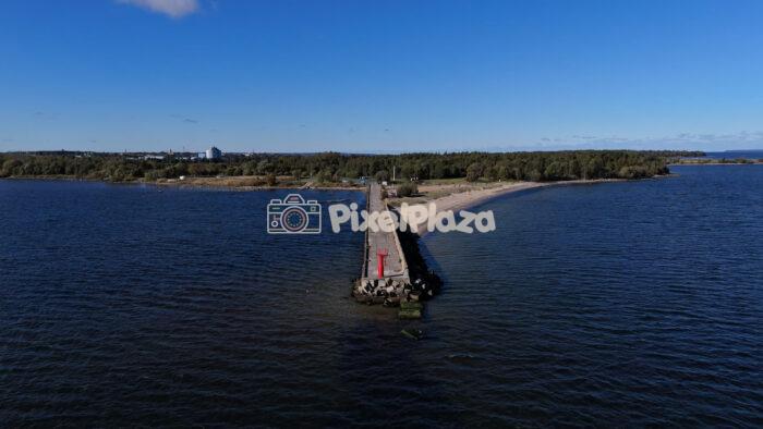 Drone View of Katarina Quay and Paljassaare Coastline, Tallinn - 4K Drone Video