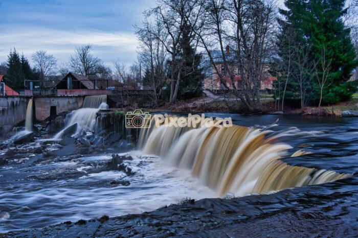 Long Exposure of Keila Waterfall in Autumnal Keila-Joa Park