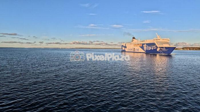 Passenger Ferry Sailing at Tallinn Port, Estonia